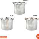 IMUSA 16Qt Stainless Steel Stock Pot with Lid, Large Cooking Pot for Soups, Boiling Seafood, Pasta, Stews, and Family Meals