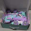 Mermaid Roller Skates for Girls Kids, Mosoulais 4 Size Adjustable Light up Wheels Skates for Toddlers, Beginner Women Rollerskates Indoor Outdoor for Xmas Birthday Gifts, US: 6-9