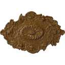 Endurathane Strasbourg Ceiling Medallion, 30 1/2"W x 20"H x 1 1/2"P, Hand-Painted Smokey Topaz Crackle Finish