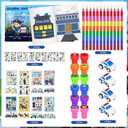 Cinrobiye 72 PCS Police Coloring Books Party Favors Set Policemen Party Favors Goodie Bag Fillers Police Birthday Party Supplies DIY Stickers Temporary Tattoos Prizes Crafts for Home Classroom