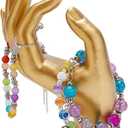 Hand Jewelry Display Holder Gold OK Shaped Hand Ring Jewelry Organizer Stand Watch Stand Support Holder for Earring Ring Bracelet Storage Room Decor 2.76 x 3.54 x 6.3 Inches