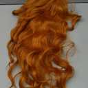 Long ginger red wig,red curly wig synthetic Heat Resistant Fiber 28inches long red braids Costume Wig for Women Ginger