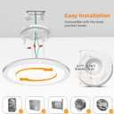 BLNAN LED Flush Mount Ceiling Light, 9 Inch 18W 3000K/4000K/5000K Hardwire Light Fixture, Ultra Thin Round White Lamp for Kitchen Porch Bedroom Hallway Stairwell Basement, Non-dimmable 2 Pack