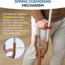 Loyoda Adjustable & Shock-Absorbing Crutch with Dual Height Adjustment, Under Arm Crutches for Adults & Kids 4'3" to 6'3"Ergonomic Handle & Durable Rubber Tip for Maximum Comfort and Support