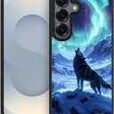 Case Compatible with Samsung Galaxy S25,Arctic Wolf Phone Covers for Men/Women,Anti-Skid Soft Silicone Shockproof Protective Case Compatible with Samsung Galaxy S25, Arctic Wolf