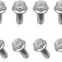 povtii 8PCS Car Top Front Skid Plate Bolts, Stainless Steel 12mm Hex Head Skid Plate Bolts Compatible with 4Runner Fj Cruiser Land Cruiser Sequoia Tacoma, Car Accessories Replacement , Pack of 4