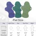 Langsprit Reusable Sanitary Pads for Women - Feminine Menstrual Pads 6pcs Set, Regular Absorbency Cotton Washable Cloth, Mini Wet Bag, Leakfree and Periods (Small)