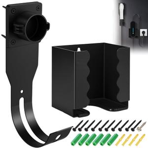Ev Charger Holder Wall Mount Kit, EV Charger Holster Dock, J-EV Cable Bracket is Suitable for SAE J1772 Connector, Electric Vehicle Charging Box Bracket Set (CDQBG123)