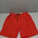 Arcweg Men's Swim Trunks with Compression Liner Red Quick Dry Bathing Suit Board Swimming Shorts Medium with Zipper Pockets, Small, Red