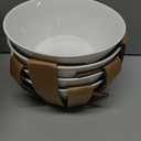 DOWAN 58.5 OZ Large Ceramic Salad Bowls Set of 4 - Microwave & Dishwasher Safe, Ideal for Salad, Fruit, Pasta, Snacks, Oatmeal - Soup Bowls Set for Restaurant, Party, Daily Use, Wedding, Off-White