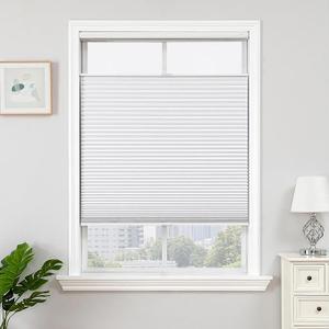 Joydeco No Tools No Drill Blinds for Indoor Windows, Cordless Window Blinds Cellular Shades Top Down Bottom Up Blackout Honeycomb Blinds Thermal Insulated Noise Reduction (White, 32" W x 64" H) Joydeco No Tools No Drill Blinds for Indoor Windows, Cordless Window Blinds Cellular Shades Top Down Bottom Up Blackout Honeycomb Blinds Thermal Insulated Noise Reduction (White, 32" W x 64" H)