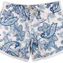 Womens Board Shorts Beach Quick Dry Fabric Swim Slim Trunks Ocean Travel Sports (X-Small, Porcelain-blue)