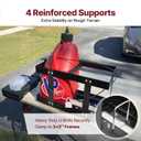 Fuel Jug Holder, Fits Two or Three 5 Gallon Gas Cans, Heavy-Duty Trailer Gas Can Mount Compatible with VP Racing Fuel Jug 5.5 Gallon(11"*11"), All-Metal Fuel Can Rack with Lock Cable & U-Bolts (2 Cans)