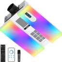Bathroom Exhaust Fan with Heater, Light, Bluetooth Speaker and Odor & Humidity Sensors, 230 CFM Quiet Ceiling Fan with 3 Dynamic RGB Lighting, 3CCT - Remote App Control - Works with Alexa (Pro, Ivory)