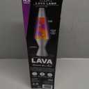 Lava Lite 21250400US2125 Lava The Original Silver Base Lamp with Yellow Wax in Purple Liquid, 14.5", Yellow/Purple