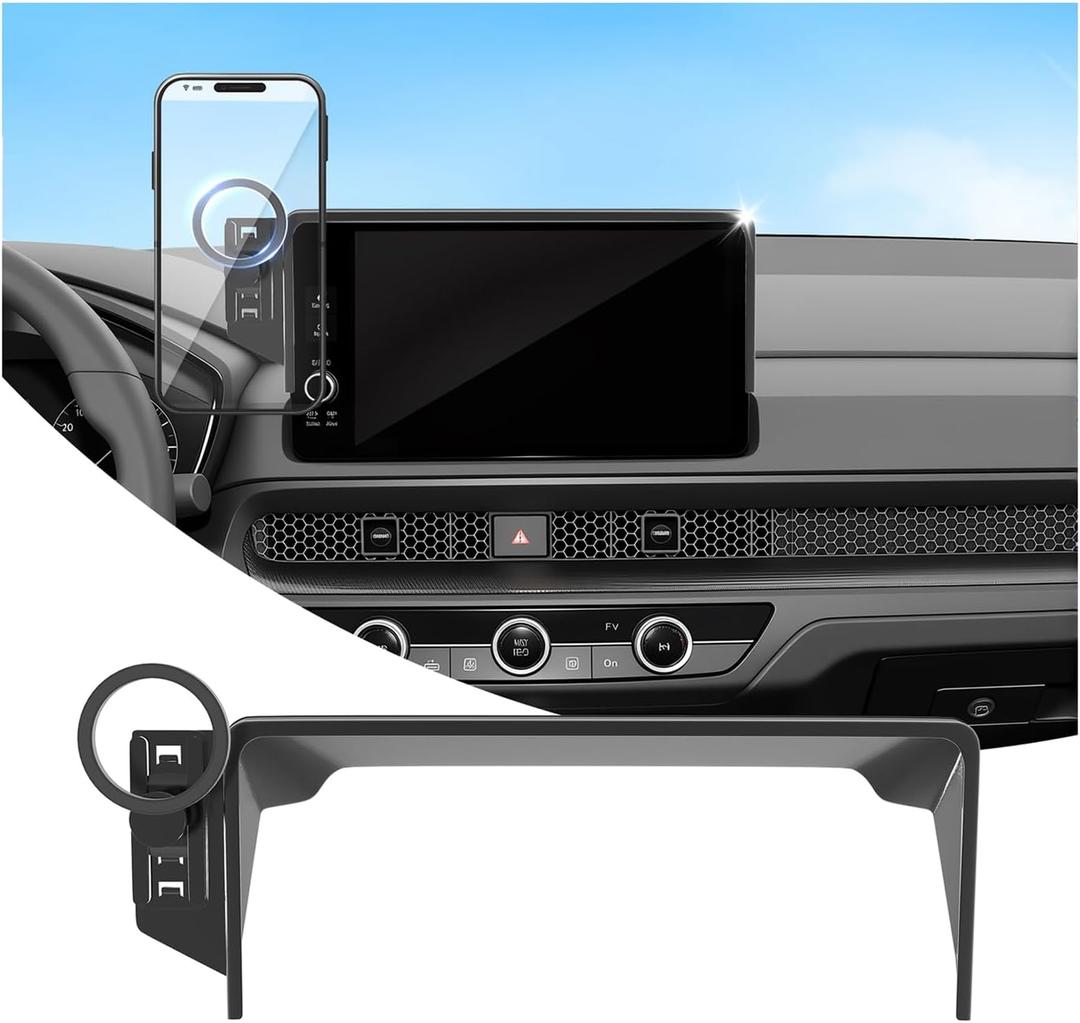 Car Phone Holder for 2023-2026 Honda CR-V & HR-V, MagSafe Compatible 360 Rotation, N52 Super Magnetic Navigation Screen Mount, Ultra-Light ABS for 7/9 Inch Screen Only