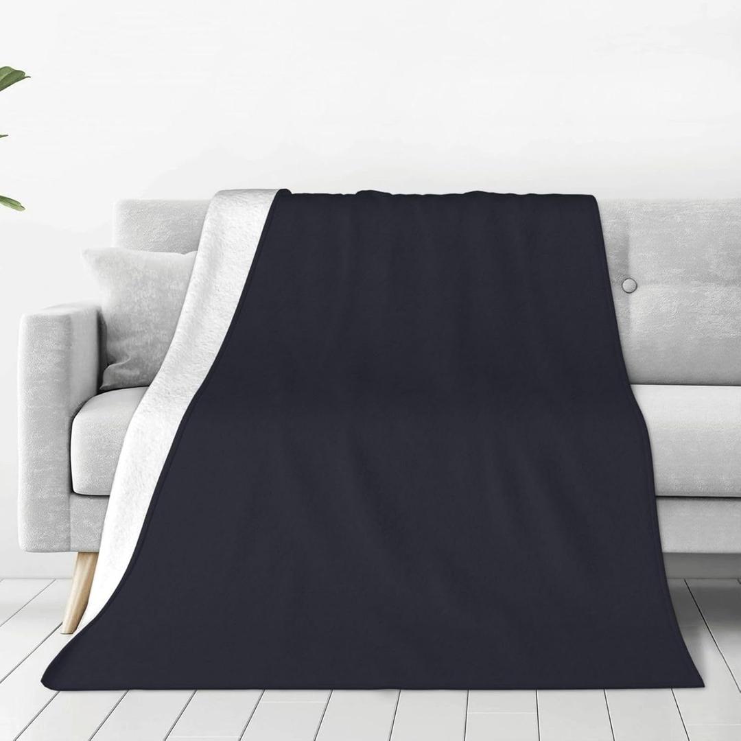 Ultra-Soft Micro Fleece Blanket Provides You with a Delicate and Warm Sleep. it is Made of Microfiber Fabric for Travel, Sofa and Bed, Making it The Choice Solid Color Black (60"x50")