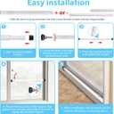 BsBsBest Sliding Door Security Bar 16.5" to 51" Sliding Door Lock 2 Pack Heavy Duty Sliding Glass Patio Door Window Security Bar Inside Childproof Adjustable Interior Extra Long White