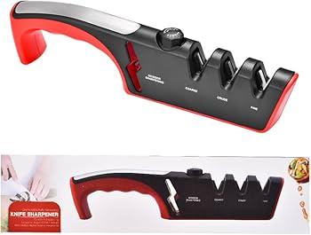 Adjustable Handheld Manual Chef Knife Sharpeners Multifunctional Sharpening & Polishing Kitchen Sharpeners For Kitchen Knives and Scissors Black