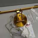 MantoLite LED Bathroom Vanity Light Fixture Dimmable 8W 16inch Gold Pulg in Display Lamps Picture Wall Lights, Indoor Lightings Wall Sconce Ajustable Bedside Reading Lamp, Brass 3000K/4500K/6000K