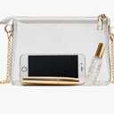 Clear Purse for Women - Stadium Approved Small Crossbody Bag with Zipper, Clear Stadium Bag for Concerts, Sports