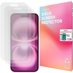 SIELO 3 Pack Matte Screen Protector for iPhone 16 Plus, 9H Hardness Shatterproof & Paperfeel PET Film, Anti-Glare & Anti-Fingerprint Anti Bluelight Case Friendly Screen Protector Matte Film iPhone 16plus