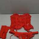 Avidlove Lingerie for Women Lace Corset and Panty Outfits Garter Lingerie Set (Small, Red)