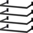 Slatwall U-Shaped Rectangular Tubing Hangrail - 24"x12", Slatwall Accessories and Hangers for Retail Display and Home Garment Storage (4)