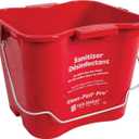 San Jamar Kleen-Pail Pro Sanitizer Pail Cleaning Bucket with Bail Handle for Cleaning, Kitchens, Restaurants, And Janitorial Use, Plastic, 6 Quarts, Red