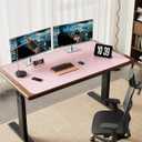 YSAGi 55" x 24" Large PU Leather Desk Mat for Keyboard and Mouse - Waterproof Non-Slip Desk Pad Protector for Office, Home, Writing Desk, Pink