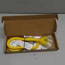 3FT 12 Gauge Heavy Duty Outdoor Extension Cord Waterproof with 3 Outlets & Lighted End, STW 15A 1875W 3-Prong Yellow Flexible Power Cord for Indoor Outside Decorations Garage, Garden, ETL