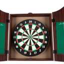 Dart Board Cabinet Set with 18-inch Dartboard, 6 Steel-Tip Darts, and Chalkboard Scoring for Game Rooms, Man Caves, and Home Bars by Trademark Poker