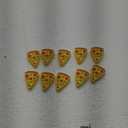 Beadthoven 10pcs Pizza Silicone Beads 26mm Pisa Pie Slice Imitation Food Charm Beads for DIY Bracelet and Necklace Crafts