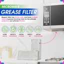 Microwave Filter Replacement 13.3" x 5.85" WB06X10596 GE Microwave Filter Fits Whirlpool Samsung Maytag - Aluminum Mesh Screen Grease Filters - Filters Air Entering Over the Range Oven Vent Fan (2-Pk)