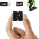 Veralyxa Mini Spy Camera, No WiFi Security Camera with Pre-Installed 32GB TF Card, 1080P FHD Video, 12MP Photoshoot, 360° Rotation Bracket, Small Cameras for Indoor, Outdoor Security