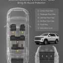 3W Floor Mats & Cargo Liner & Seat Back Mats for 2021-2026 Only 8 Seats Chevrolet Chevy Tahoe/GMC Yukon(Not Fit Yukon XL or Tahoe LS)/Cadillac Escalade(Not Fit Escalade ESV),All Weather Car Mats