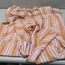 Cicy Bell Womens Wide Leg Lounge Pants Elastic High Waisted Striped Palazzo Pants Flowy Casual Beach Travel Trousers Red XXL Brick Red