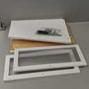 White Bread Box for Kitchen Counter, Large Bamboo Wood Double Layer Bread Box, Wooden Bread Storage Capacity