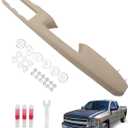 Front Right Armrest Repair Kit, Compatible with 2010-2014 Chevy Silverado Suburban Tahoe Avalanche, GMC Yukon Sierra 1500 2500 3500, with Door Release Handle Above Armrest (27 inch), OE# 80995 (Tan)