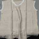 Imily Bela Summer Cap Sleeve Sweater Vest for Women Casual V Neck Sleeveless Knit Pullover Tank Tops 2025 Spring Shirts Size XXXL