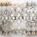 Various Shatterproof Christmas Balls, Christmas Decorative Ball Ornaments for Xmas Tree- Champagne Gold