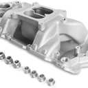 2026 7501 Aluminum Dual Plane SBC Air-Gap Intake Manifold Compatible with Chevy Small Block SBC 1955-86 262-400 305 350