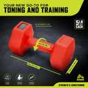 RBX 5LB Hexagonal Dumbbell Set, Roll-Proof Vinyl-Coated Weights, Easy Grip, Ideal for Upper Body Toning, Travel Friendly, Great for All Fitness Levels Red