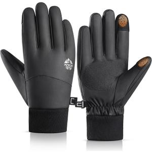 RIGWARL Winter Gloves Waterproof for Cold Weather, Warm Snow Gloves Men Women, Skiing Glove with Touchscreen Fingers for Hiking Running (Medium, A126 Colder Plus-(90% Warm&waterproof)-Black)