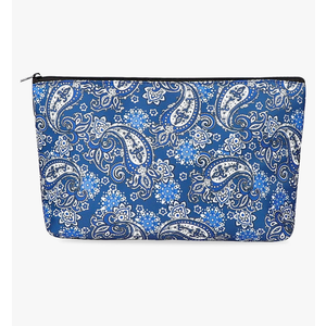 Empty Mahjong Tiles Bag,Suitable for 1.2 "(30mm) standard size American mahjong tiles,Thickened Blue Printed Bag (Case Only)