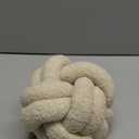 Knot Pillows Ball Decorative Throw Pillows for Couch Bed Sofa Living Room 2 Cord Aesthetic Round Cute Plush Pillows Home Decor,woolbeige 11inch