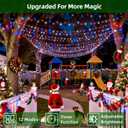1500 LED Chrstmas Lights, 470ft Outdoor Christmas String Lights with 12 Modes, Red White and Blue LED String Lights with Timer Dimmable Waterproof for Tree Fence Garden Xmas Wedding Party Decor