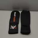 BEAST RAGE Shin Guards for Muay Thai, Kickboxing, MMA Leg Guards Martial Arts Taekwondo, Boxing, Elasticated Sock Padded Leg Instep Pads, Shin Pads,Sparring Training, Karate BJJ (Small,  Black/ Red)