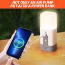 ETENWOLF Air Pump for Inflatables, 10400 mAh Portable Electric Air Pump with Camping Light, 4X Quick Inflator & Deflator, 720 L/min Pump for Pool Floats, Air Mattress, Vacuum Storage Bags