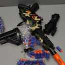 Realistic Toy Foam Blaster Gun - Electric Sniper Rifle with Scope 120 Soft Bullets 3 Magazines, Automatic Dart Gun for Boy Ages 8-12 Years Old, Indoor Outdoor Gifts for Adult Kid Christmas Birthday (Camouflage)